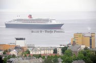 RMS Queen Mary 2 arriving at Trondheim harbour mid-June 2012.